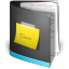 Documents Folder Black Icon 64x64 png